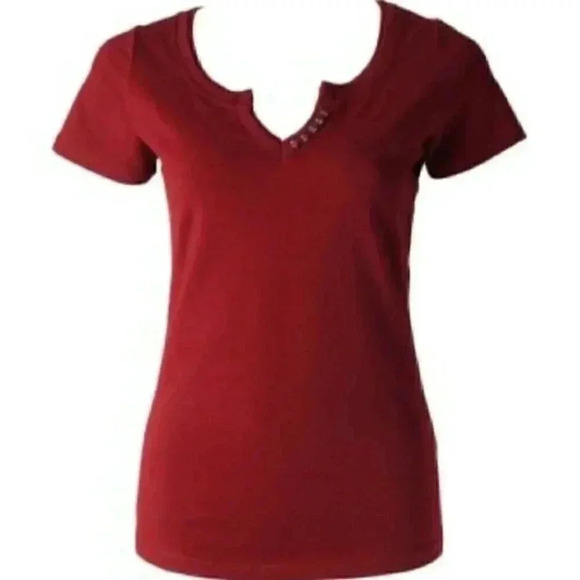 Ricki’s Fitted T- Shirt White Short Sleeve Stretch Cotton V Neck Tee XS - Picture 3 of 14